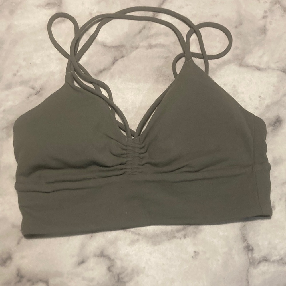 Lululemon athletica Strappy Olive Green Bralette - Picture 9 of 16